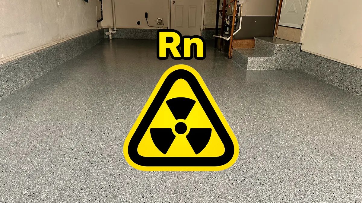 Combating musty basements & radon gas with an epoxy garage floor coating.